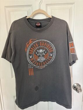 Oversized Harley Davidson T shirt in Gray